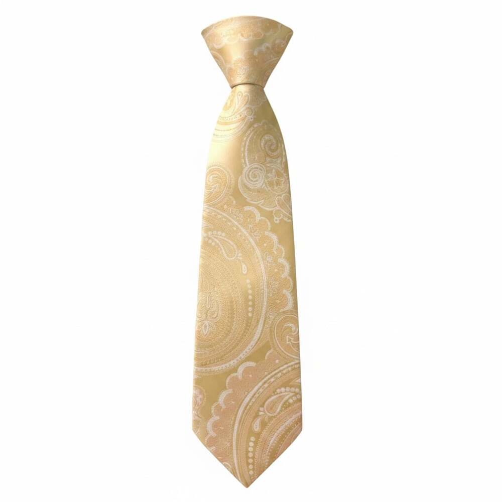 Sean John Fine Tailoring Gold Paisley Silk Necktie